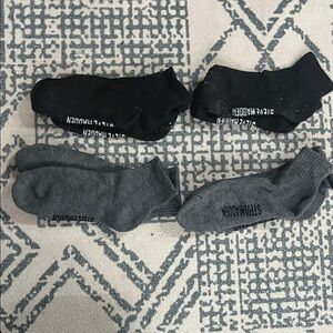 Steve Madden Black and Gray Casual Socks